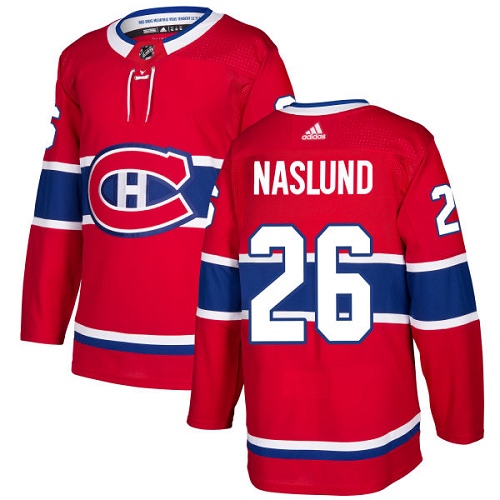 Adidas Men Montreal Canadiens #26 Mats Naslund Red Home Authentic Stitched NHL Jersey